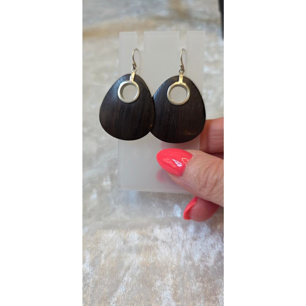 Silpada Vintage, Retired Sonokeling Wood Dangle Earrings - Picture 2 of 5
